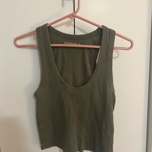 Abercrombie & Fitch Olive Green Women's Tank Top
